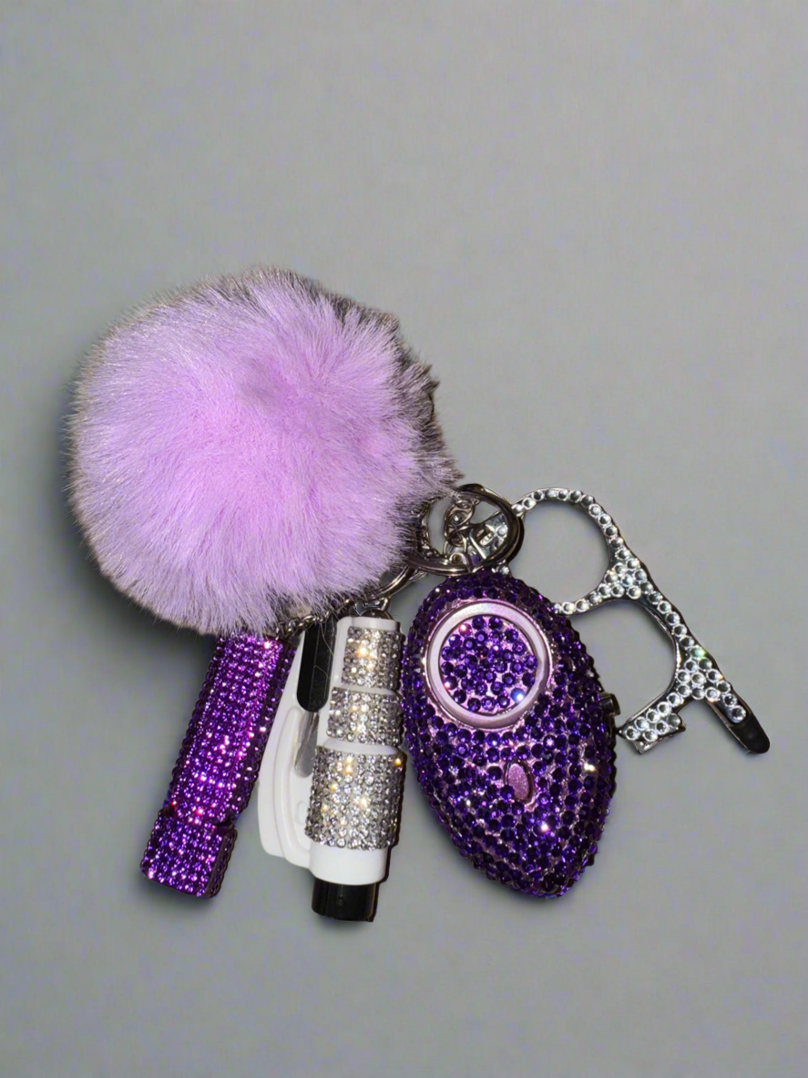 Purple Self Defense Keychain
