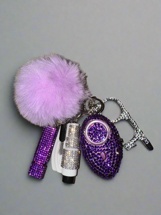 Purple Self Defense Keychain