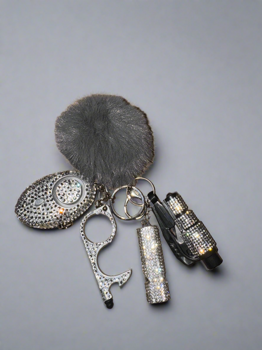Grey Self Defense Keychain