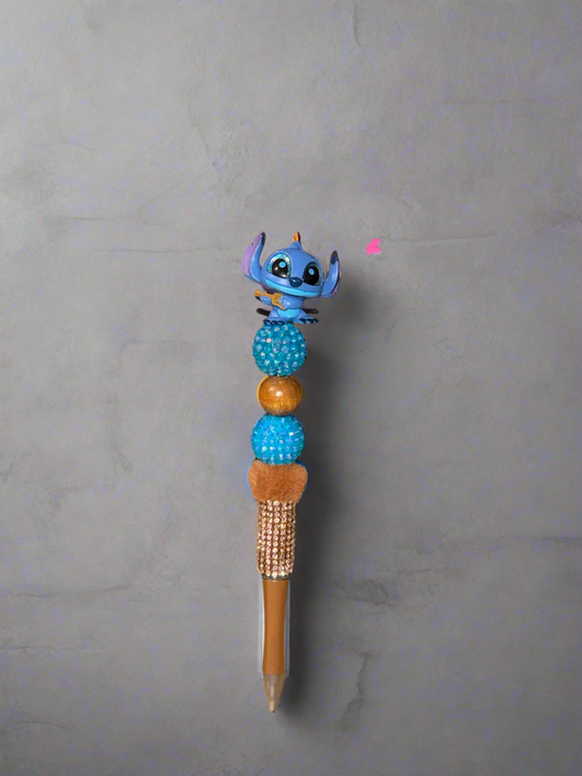 Brown/Baby Blue Styled Stitch Pen